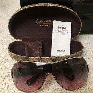 COACH REAGAN SILVER/ PURPLE SUNGLASSES